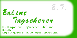 balint tagscherer business card